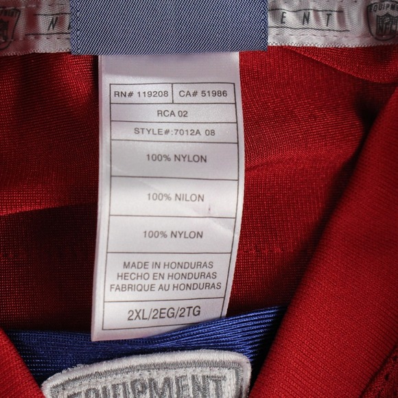 Reebok Cincinnati Bengals Palmer Jersey Shirt Mens 2XL Red NFL Equipment - Picture 7 of 12